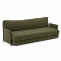 Sofa z sztruksu oliwkowa z metalową ramą 190 cm