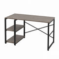 Biurko z drewna inżynieryjnego i metalu z półkami 120cm x 60cm x 75cm
