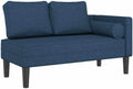 Sofa: tapicerka materiałowa, z poduszkami, niebieski, tapicerka materiałowa