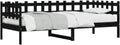 Łóżko dzienne i łóżko dla gości — z drewna, 80 × 200 cm, czarny