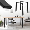 Design Zestaw 2 nóg stolowych Loft 75x72cm: 75 × 72cm, 8 × 2cm, czarny, z metalu, tapicerka materiałowa