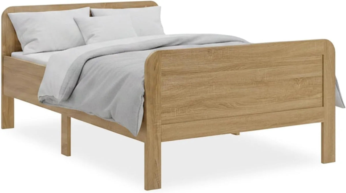 Homestyle4u Komfortowe łóżko ze stelażem – z drewna, 120 × 200 cm