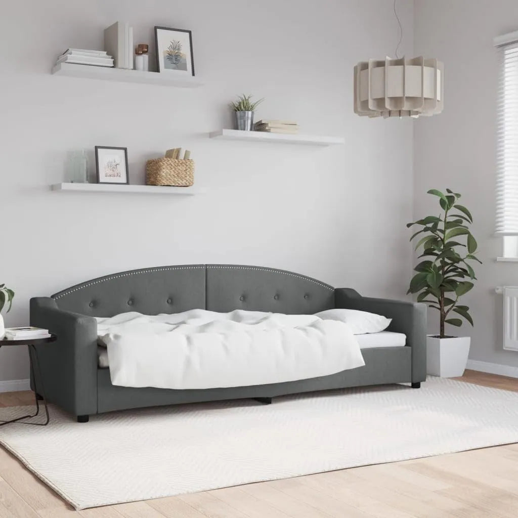 Sofa — 80 × 200 cm, z metalu, tapicerka materiałowa