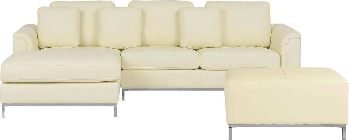 Sofa narożna, tapicerka skórzana