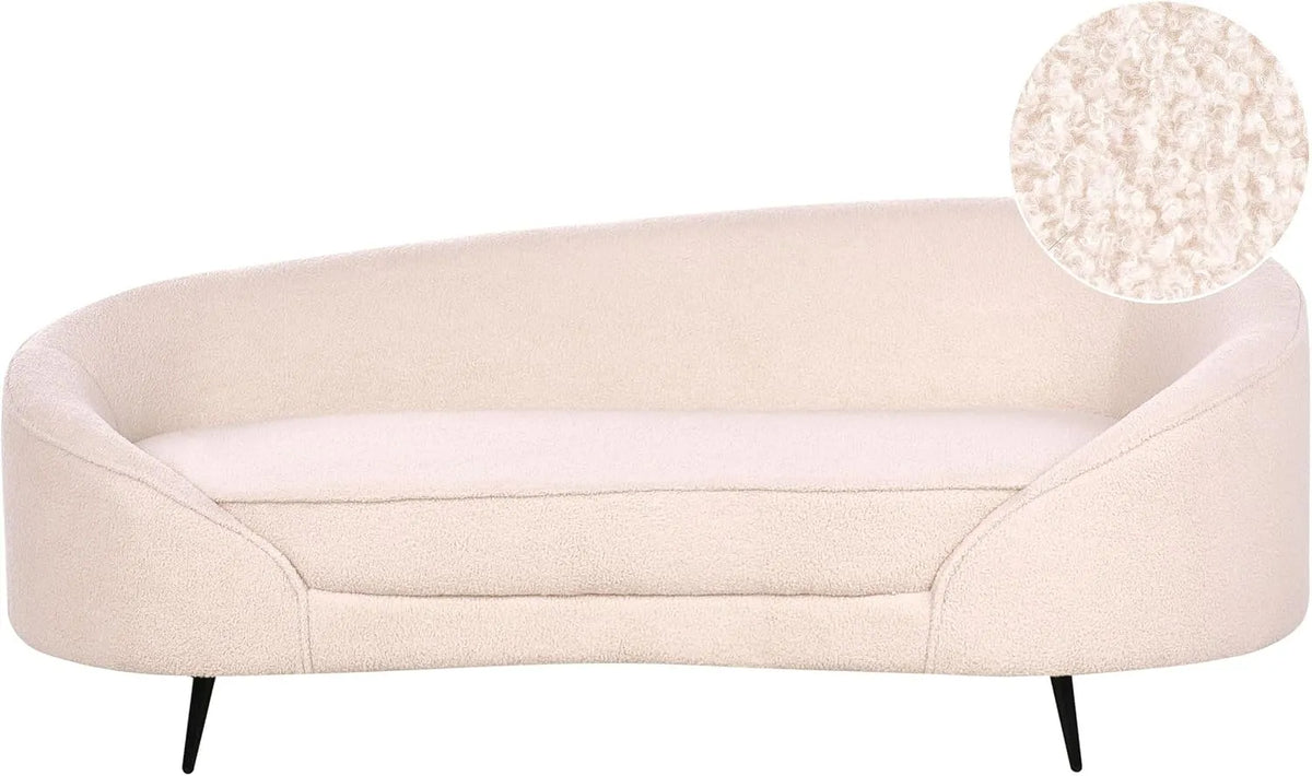 Sofa – tapicerka bouclé, czarny