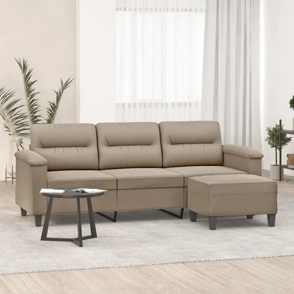 Sofa – tapicerka materiałowa, 3-osobowa, 180 cm, szary, tapicerka materiałowa