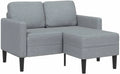 Sofa — w kształcie litery L, 2-osobowy, 125 cm