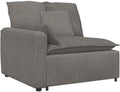 Sofa modułowa i modułowy zestaw wypoczynkowy – modułowa konstrukcja, ze sztruksu, z podłokietnikami, z poduszkami, 100 cm, z metalu