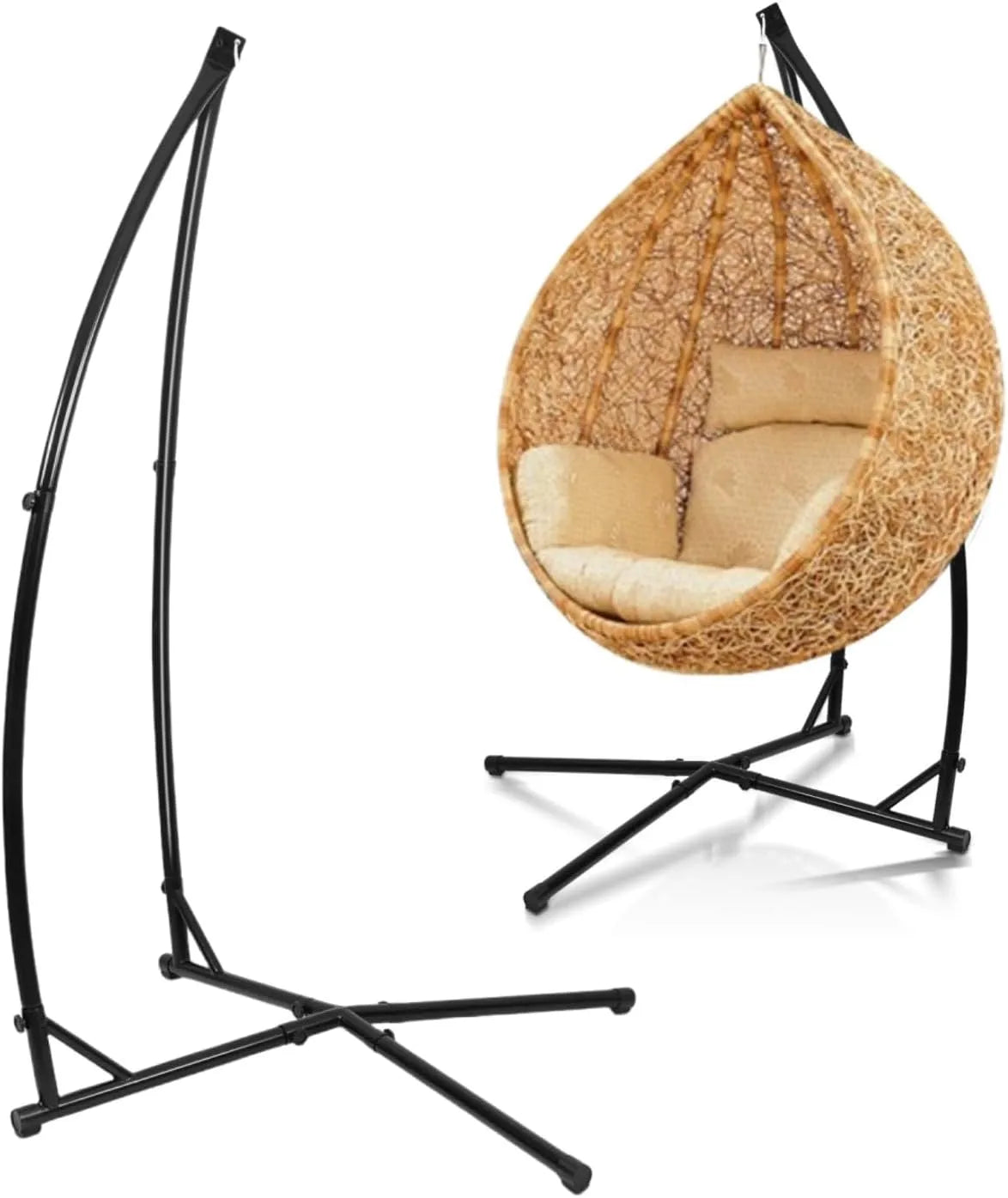 Krzesło – 215 cm, 150 kg, z metalu, tapicerka materiałowa