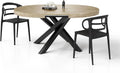 Mobili Fiver Okrągły stół rozkładany Emma – 160 cm, czarny