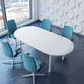 Weber Büro Profesjonalny stół konferencyjny owalny 200 x 100 cm Optima — do użytku profesjonalnego, 200 × 100 cm