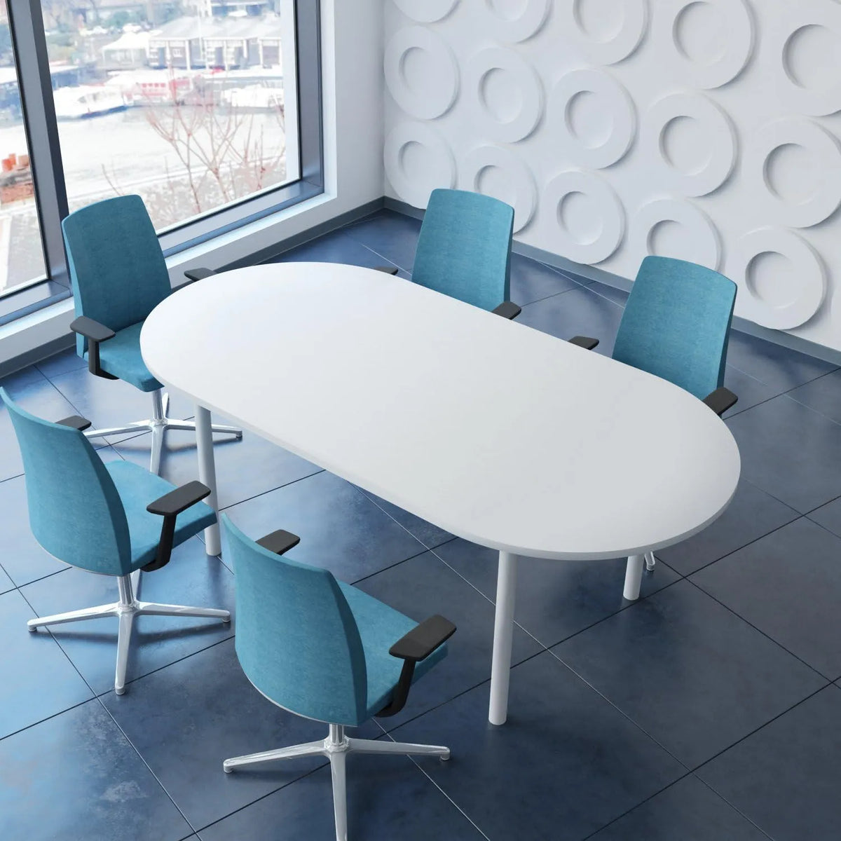 Weber Büro Profesjonalny stół konferencyjny owalny 200 x 100 cm Optima — do użytku profesjonalnego, 200 × 100 cm