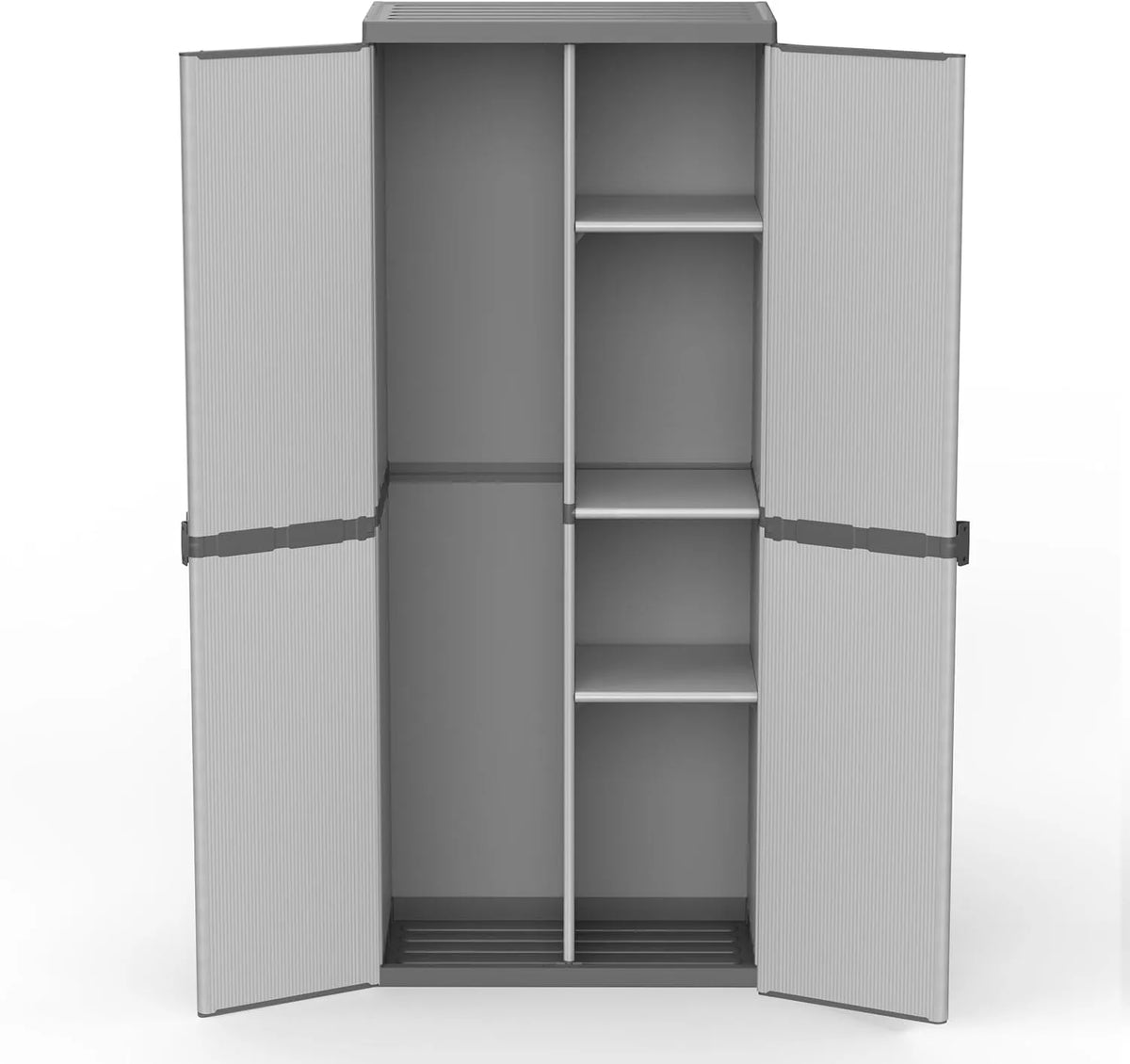 Szafa: PCW, modułowa konstrukcja, 2 drzwi, 68 × 40 cm, 165 cm, szary