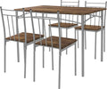 Design stól jadalniany z 4 krzeslami – z drewna, z metalu