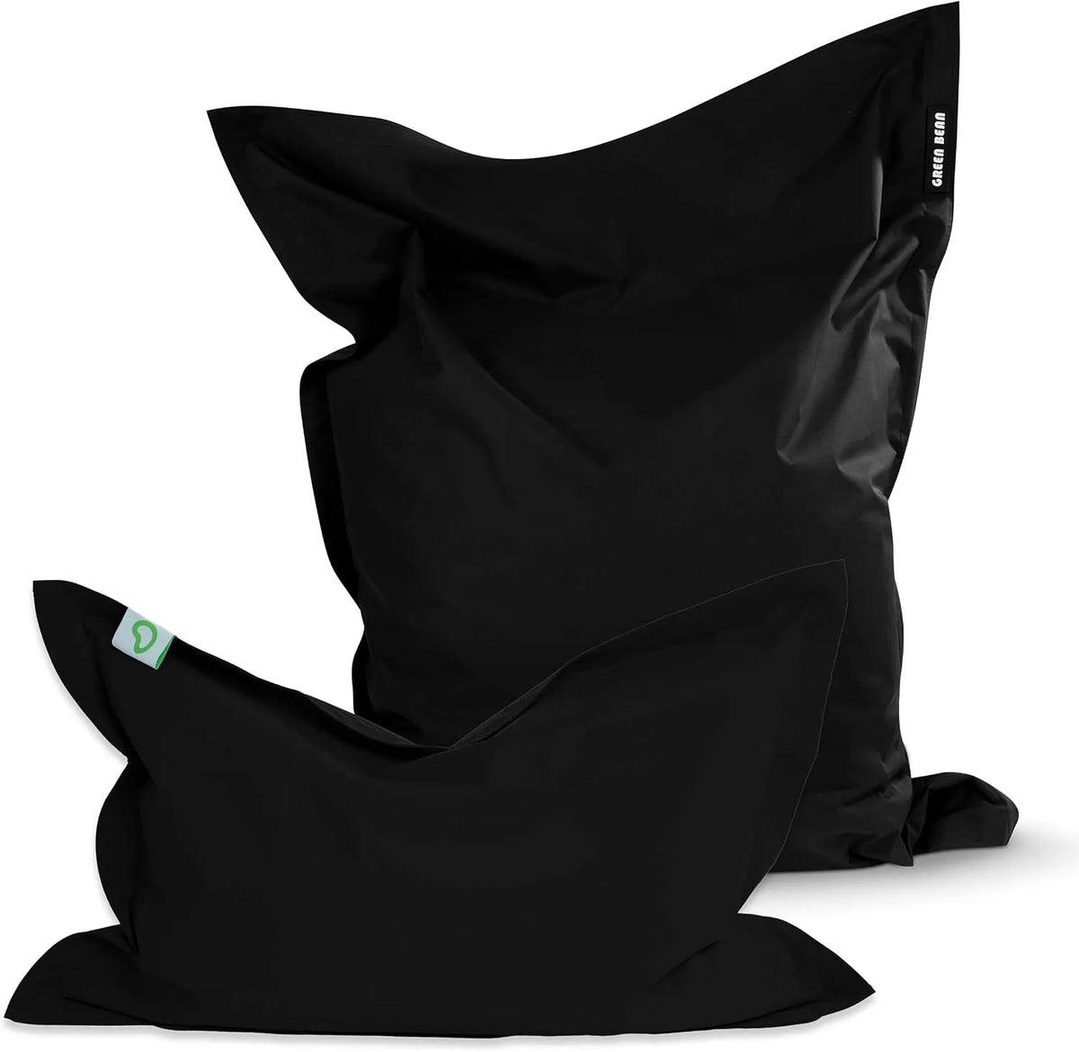 Green Bean© Zestaw 2 szt. Kostka XXL + BeBi Worek — EPS, z poduszkami, 380L, 70L, czarny