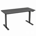 Biurko elektryczne regulowane z płyty MDF czarne 140x70 cm