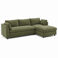 Sofa narożna, tkanina, oliwkowy, 230 cm