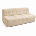 Sofa 3-osobowa z tkaniny sztruksowej Beżowa 200 cm
