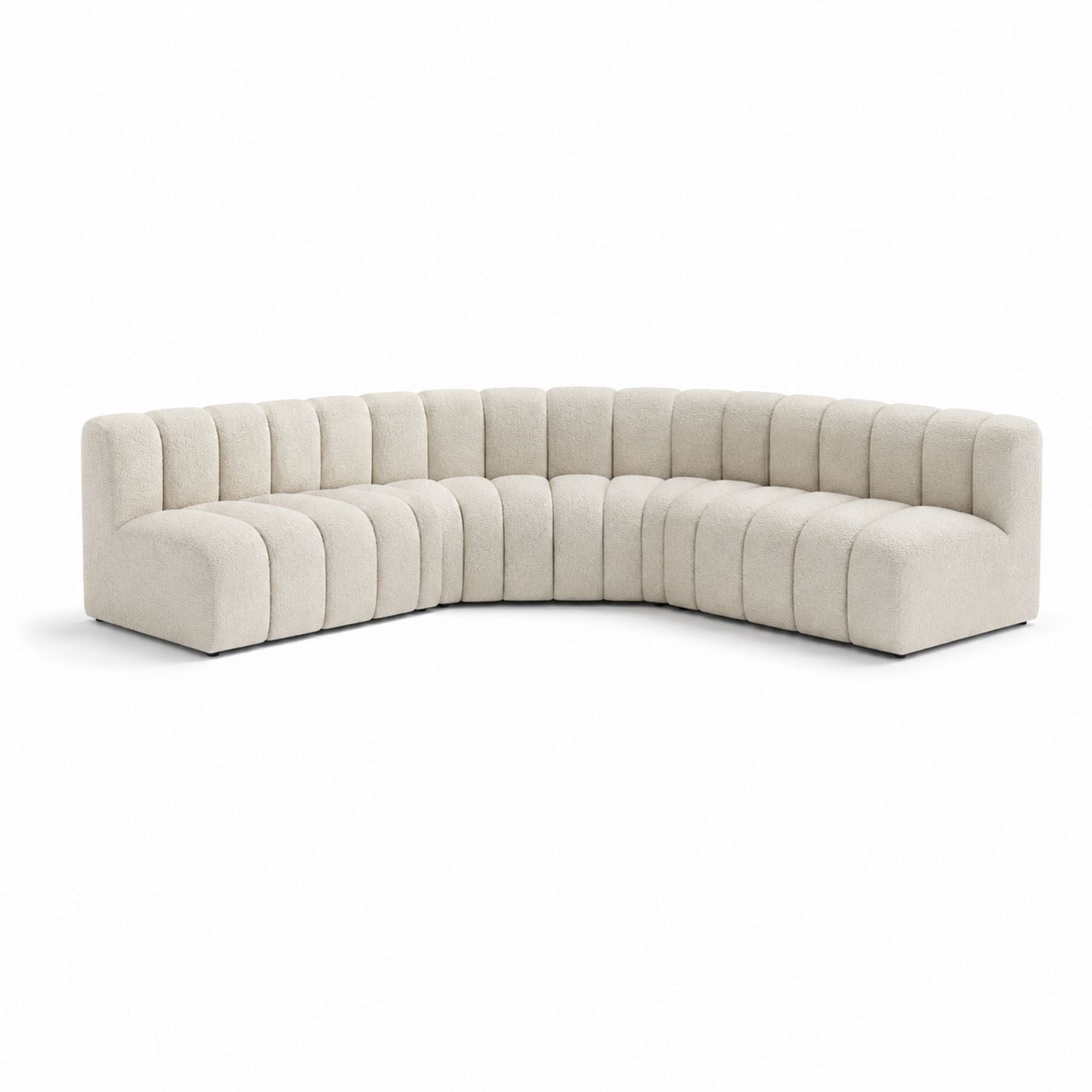Sofa narożna tapicerowana tkaniną Bouclé 300 cm