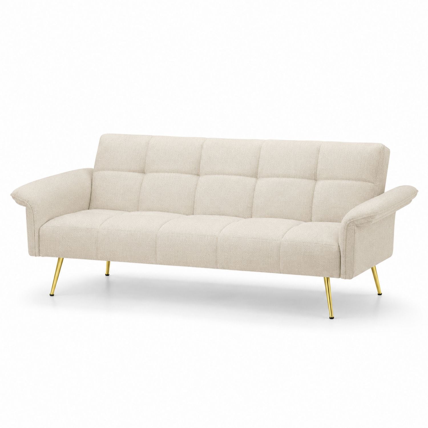 Sofa z tkaniny 200x90x85 cm Beżowy
