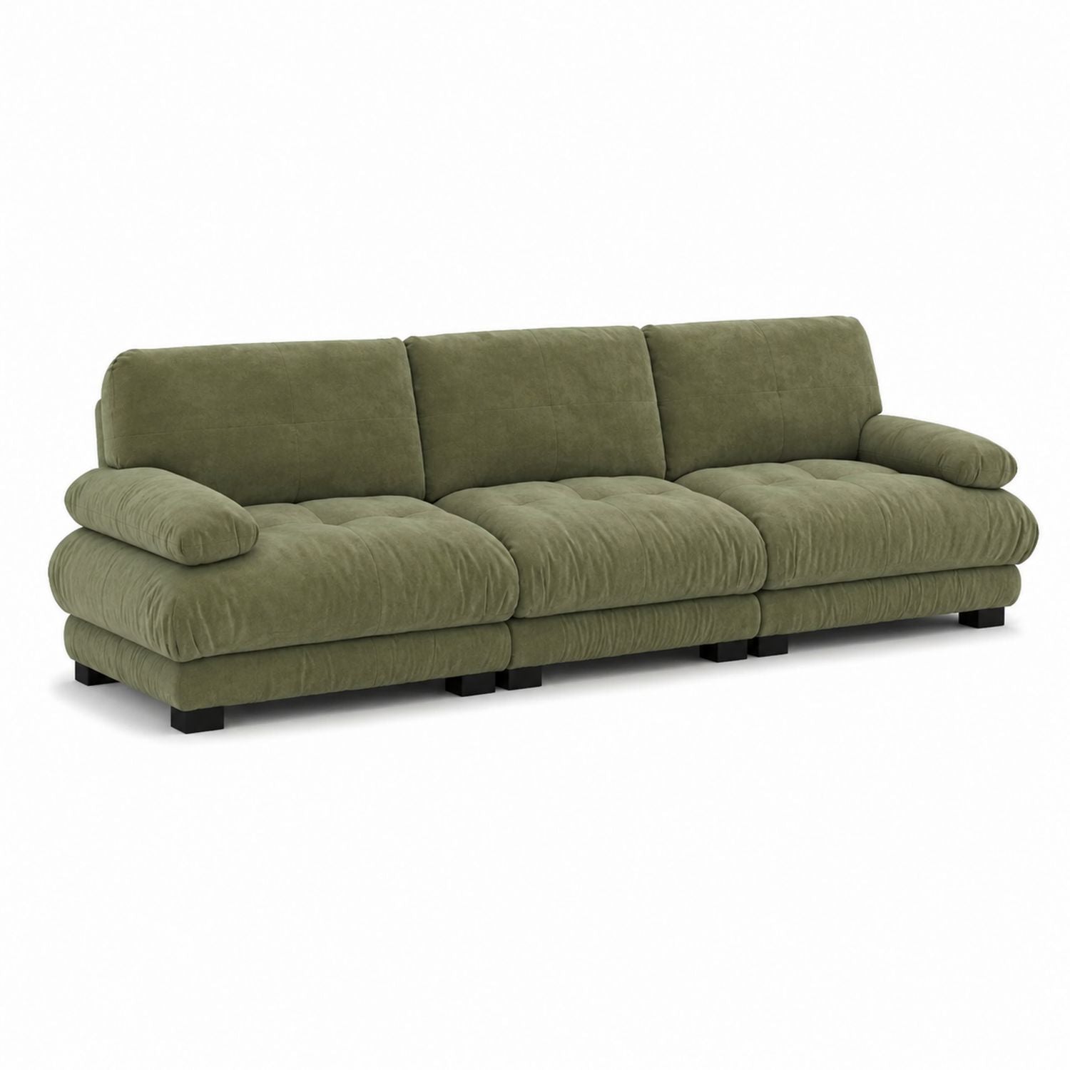 Sofa 3-osobowa Welur Zielony 240 cm
