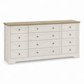 Komoda drewniana z 12 szufladami, MDF, 150x40x80 cm