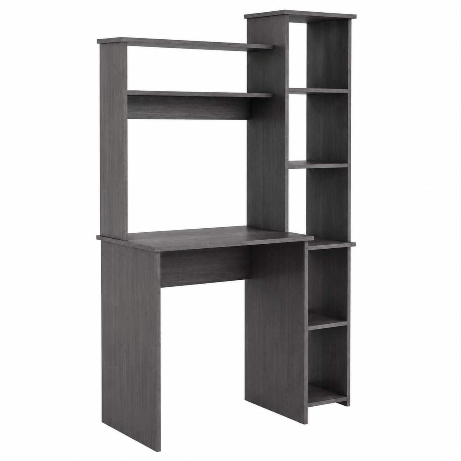Biurko z regałem z płyty MDF Szary 120x55x175cm
